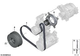 BELT DRIVE diagram for BMW 2 Series F46 Gran Tourer 218i
