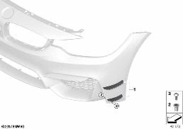 Doposażenie w skrzydło boczne diagram for BMW 3 Series F80 M3 M3
