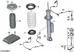 SPRING STRUT REAR VAR.DAMP.CTR./CTR.UNIT