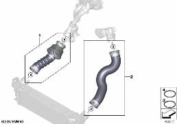 CHARGE AIR INDUCTION TRACT diagram for BMW 7 Series G12 740LdX