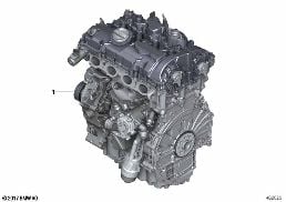 SHORT ENGINE diagram for BMW X3 G01 LCI 30i