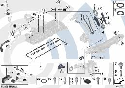 REPAIR KIT, EXPOSED TIMING CHAIN, TOP diagram for BMW 4 Series F33 LCI 435dX