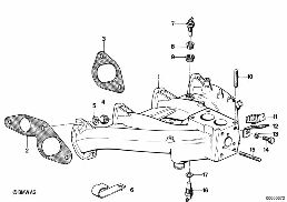 INTAKE MANIFOLD SYSTEM diagram for BMW 5 Series E12 518