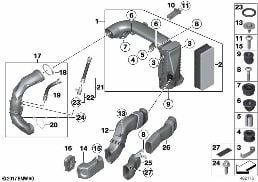INTAKE MUFFLER/FILTER CARTRIDGE/HFM