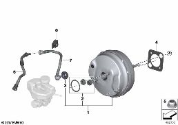 制動助力器 真空 diagram for BMW X3 G08 28iX