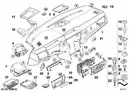 TRIM PANEL DASHBOARD diagram for BMW 5 Series E60 LCI 523Li