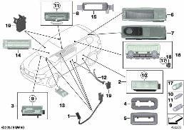 VARIOUS LAMPS diagram for BMW X3 F25 20iX