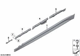 M Blende Schweller / Radlauf diagram for BMW 3 Series F80 M3 M3
