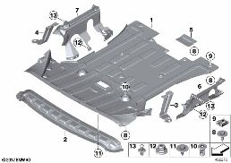 UNDERHOOD SHIELD diagram for BMW X4 F26 28iX