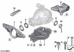 REAR AXLE DIFF.SEP.COMPONENTS M-VEHICLE