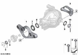 Διαφορ.πίσω άξονα προσαρμογ./τσιμούχες diagram for BMW 3 Series F80 M3 M3