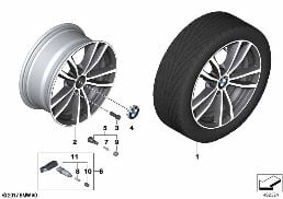 BMW LA WHEEL DOUBLE SPOKE 725 - 17