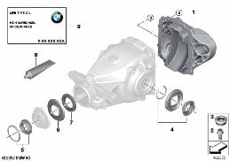 Διαφορικό πίσω άξονα επιμέρους εξαρτήμ. diagram for BMW 3 Series F30 LCI 330e