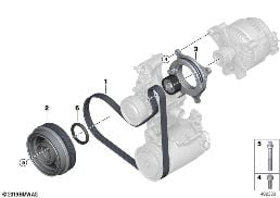 BELT DRIVE diagram for BMW X3 G01 LCI 30i