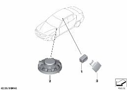 SINGLE PARTS F HANDS-FREE FACILITY diagram for BMW 3 Series F31 320iX