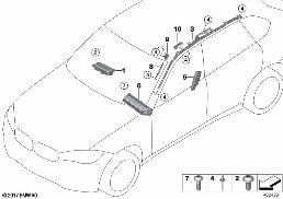 Airbag diagram for BMW X6 F16 35iX