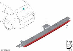 THIRD STOPLAMP diagram for BMW X3 G01 30iX