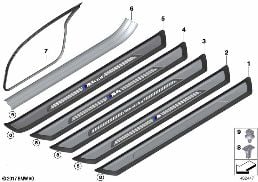 EDGE PROTECTOR / TRIM FOR ENTRY diagram for BMW 4 Series F32 428i