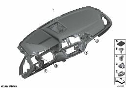 TRIM PANEL DASHBOARD diagram for BMW X3 G01 30i