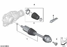 OUTPUT SHAFT FRONT LEFT / ALL-WHEEL diagram for BMW X3 G01 30iX