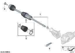 OUTPUT SHAFT FRONT RIGHT / ALL-WHEEL diagram for BMW X3 G01 30iX