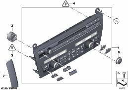 RADIO AND CLIMATE CONTROL PANEL diagram for BMW 7 Series F01 LCI 740dX
