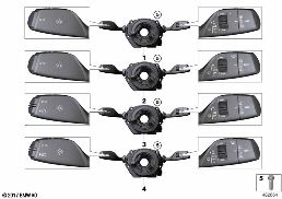 Spínací centrum sloupek řízení diagram for BMW 3 Series F31 LCI 328dX