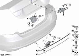 TAILGATE CLOSING SYSTEM diagram for BMW 4 Series F32 425d