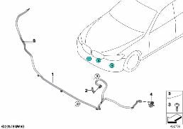 SINGLE PARTS FOR HEAD LAMP CLEANING diagram for BMW 5 Series G38 530Le