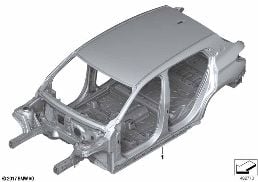 ボディ フレーム diagram for BMW X2 F39 20iX
