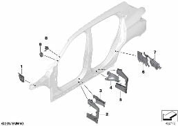 遮音板 サイド フレーム diagram for BMW X2 F39 20iX