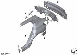 フェンダー トリム/テール パネル diagram for BMW X2 F39 20iX