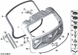 トランク リッド diagram for BMW X2 F39 20iX