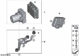 HYDRO UNIT DSC/CONTROL UNIT/FASTENING diagram for BMW X3 G01 30iX