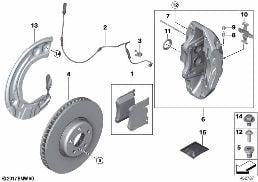 FRONT BRAKE PAD WEAR SENSOR
