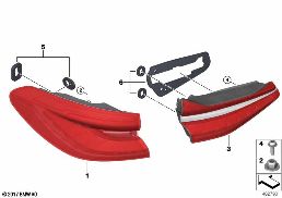 REAR LIGHT diagram for BMW 6 Series G32 GT LCI 630d