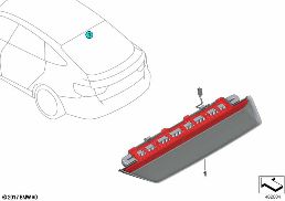 THIRD STOPLAMP diagram for BMW 6 Series G32 GT LCI 630d