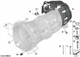 GEARBOX MOUNTING PARTS diagram for BMW 4 Series F32 LCI 420dX