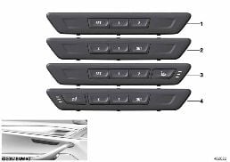 SEAT FUNCTIONS DRIVER'S SIDE diagram for BMW 5 Series G30 520i