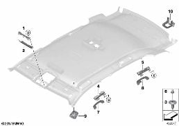 MOUNTING PARTS, ROOF ANTENNA diagram for BMW X3 G01 30i