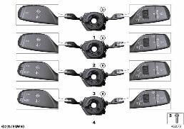 SWITCH UNIT STEERING COLUMN diagram for BMW 1 Series F21 LCI M140i