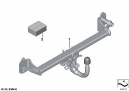 RETROFIT KIT TRAILER COUPLING DETACHABLE diagram for BMW X2 F39 18d