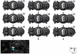 Spínač ovládací panel světlo diagram for BMW MINI Countryman F60 One