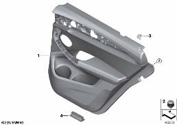 DOOR TRIM, REAR diagram for BMW X3 G01 30i