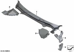 TRIM, WINDSHIELD COWL, OUTER diagram for BMW X3 G01 30i