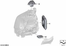 ELECTRONIC COMPONENTS FOR HEADLIGHT diagram for BMW 2 Series F22 LCI 230i