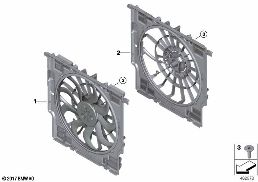 FAN HOUSING WITH FAN diagram for BMW 4 Series G22 Coupé 430dX