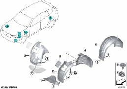 WHEELARCH TRIM diagram for BMW X3 G01 30i