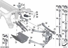 REAR AXLE SUPPORT/WHEEL SUSPENSION