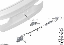 トランク リッド/ロック システム diagram for BMW 5 Series G31 ツーリング LCI 530e